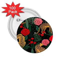 Leopardrose 2 25  Buttons (100 Pack)  by PollyParadise