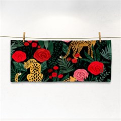 Leopardrose Hand Towel by PollyParadise