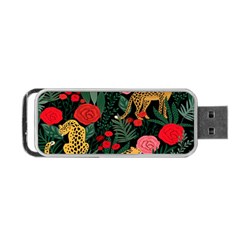 Leopardrose Portable Usb Flash (two Sides) by PollyParadise