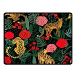 Leopardrose Double Sided Fleece Blanket (Small)  45 x34  Blanket Front