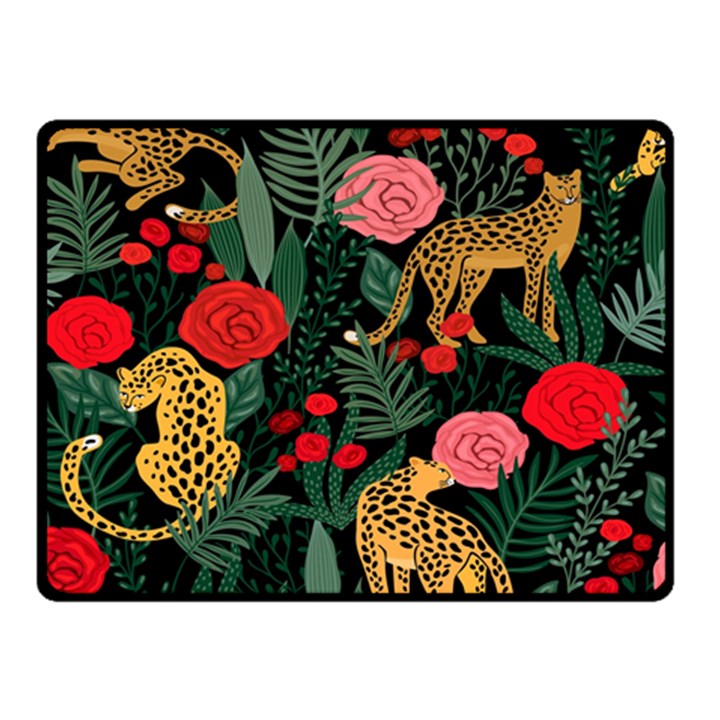 Leopardrose Double Sided Fleece Blanket (Small) 