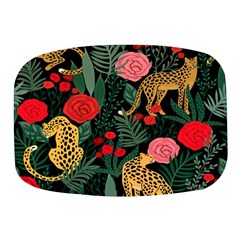 Leopardrose Mini Square Pill Box by PollyParadise