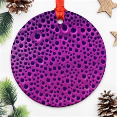 Purple Abstract Print Design Ornament (round) by dflcprintsclothing