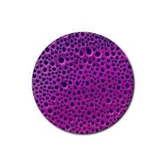 Purple Abstract Print Design Rubber Coaster (round)  by dflcprintsclothing