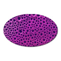 Purple Abstract Print Design Oval Magnet