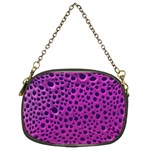 Purple Abstract Print Design Chain Purse (Two Sides) Back