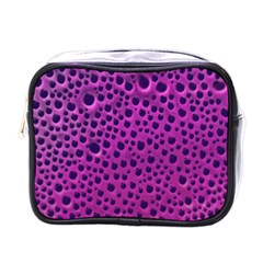 Purple Abstract Print Design Mini Toiletries Bag (one Side) by dflcprintsclothing