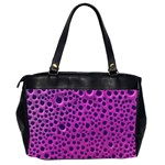 Purple Abstract Print Design Oversize Office Handbag (2 Sides) Back