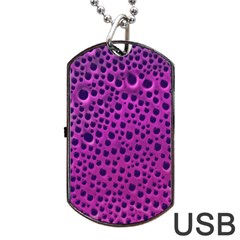 Purple Abstract Print Design Dog Tag Usb Flash (two Sides) by dflcprintsclothing