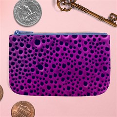 Purple Abstract Print Design Large Coin Purse