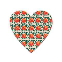 Rose Ornament Heart Magnet by SychEva