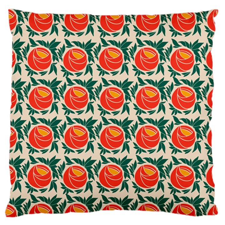 Rose Ornament Large Flano Cushion Case (One Side)