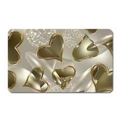   Golden Hearts Magnet (rectangular) by Galinka