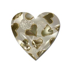   Golden Hearts Heart Magnet by Galinka