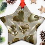   Golden hearts Star Ornament (Two Sides) Front