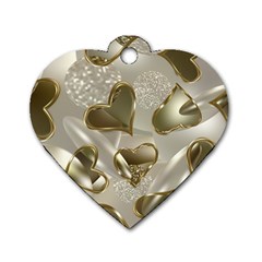   Golden Hearts Dog Tag Heart (one Side) by Galinka