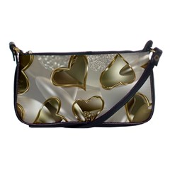   Golden Hearts Shoulder Clutch Bag by Galinka