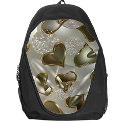   Golden Hearts Backpack Bag by Galinka