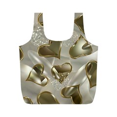   Golden Hearts Full Print Recycle Bag (m)