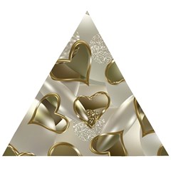   Golden Hearts Wooden Puzzle Triangle by Galinka