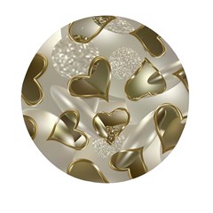   Golden Hearts Mini Round Pill Box (pack Of 5) by Galinka