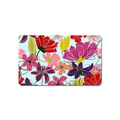 Flower Pattern Magnet (name Card) by Galinka