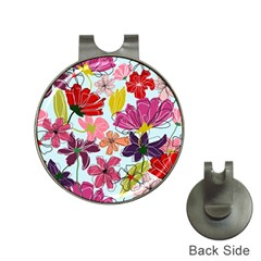 Flower Pattern Hat Clips With Golf Markers