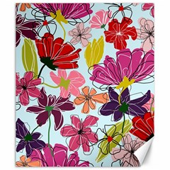 Flower Pattern Canvas 20  X 24 