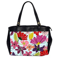 Flower Pattern Oversize Office Handbag (2 Sides)