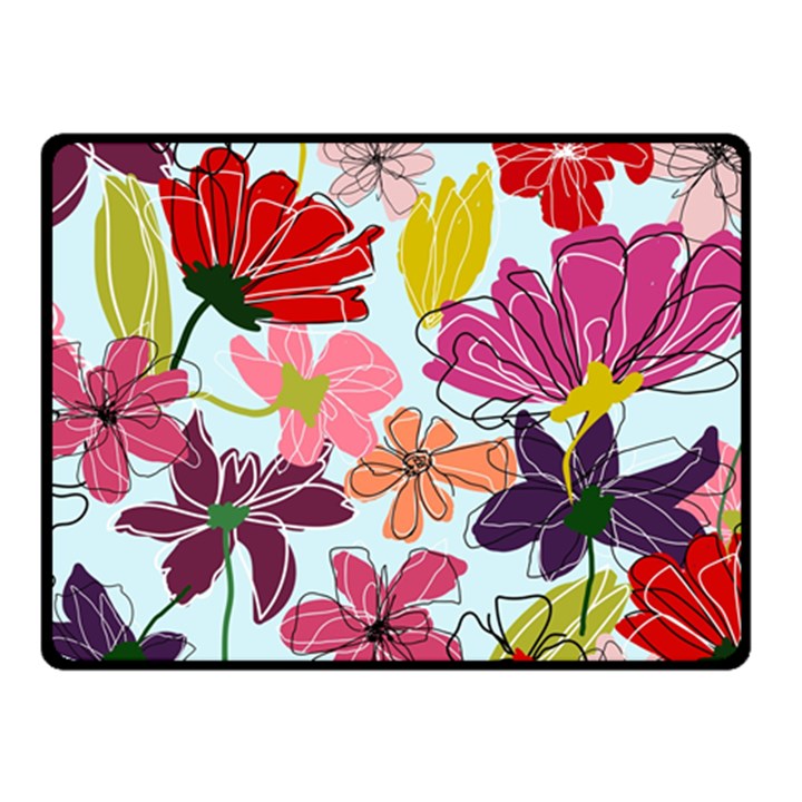 Flower pattern Fleece Blanket (Small)