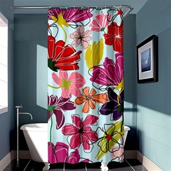 Flower Pattern Shower Curtain 36  X 72  (stall)  by Galinka