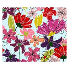 Flower Pattern Double Sided Flano Blanket (small) 