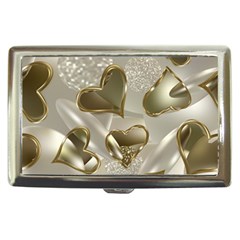   Golden Hearts Cigarette Money Case by Galinka