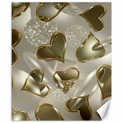   Golden Hearts Canvas 8  X 10  by Galinka