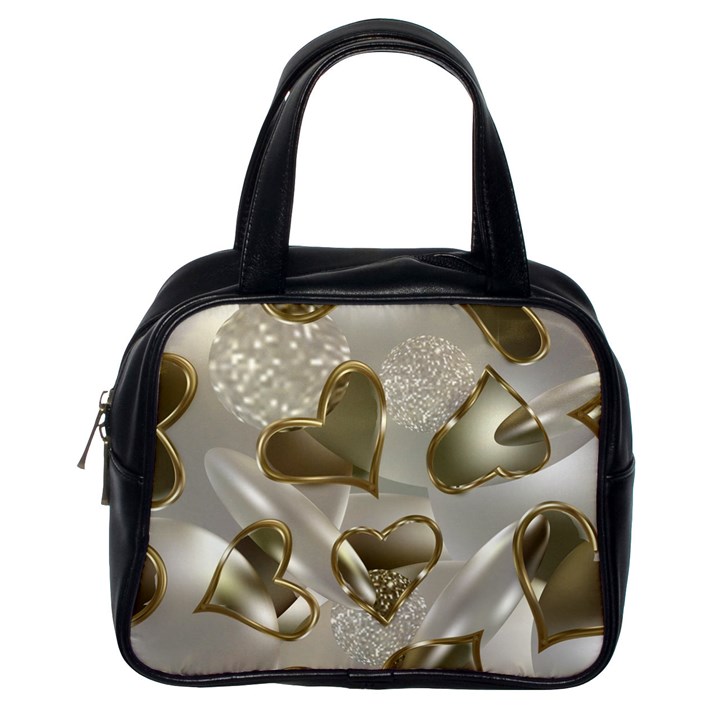   Golden hearts Classic Handbag (One Side)