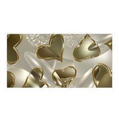   Golden Hearts Satin Wrap by Galinka