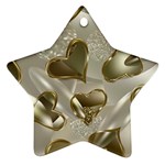   Golden hearts Ornament (Star) Front