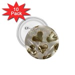   Golden hearts 1.75  Buttons (10 pack) Front