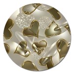   Golden hearts Magnet 5  (Round) Front