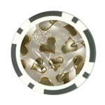   Golden hearts Poker Chip Card Guard (10 pack) Front