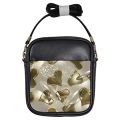   Golden Hearts Girls Sling Bag by Galinka