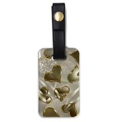   Golden Hearts Luggage Tag (one Side) by Galinka