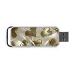   Golden hearts Portable USB Flash (One Side) Front