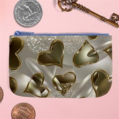   Golden Hearts Large Coin Purse by Galinka