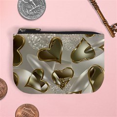   Golden Hearts Mini Coin Purse by Galinka