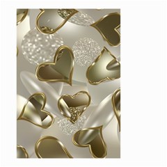   Golden Hearts Small Garden Flag (two Sides) by Galinka