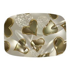   Golden Hearts Mini Square Pill Box