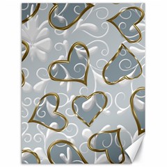  Gold Hearts Canvas 18  X 24  by Galinka