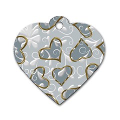  Gold Hearts Dog Tag Heart (one Side) by Galinka