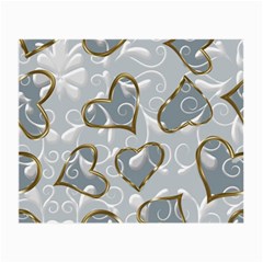  Gold Hearts Small Glasses Cloth (2 Sides) by Galinka